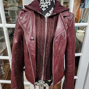 Guess Faux Leather w/Removable Hood